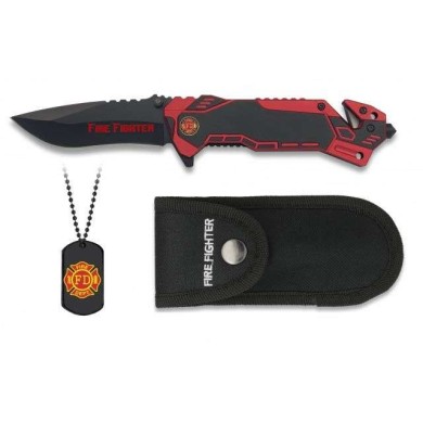 Navaja Albainox FIRE FIGHTER.  Hoja: 8.1