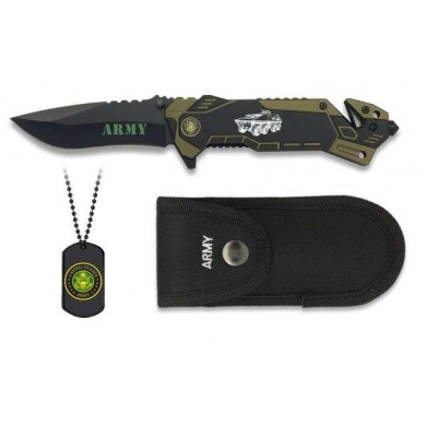 Navaja Albainox Army con chapa